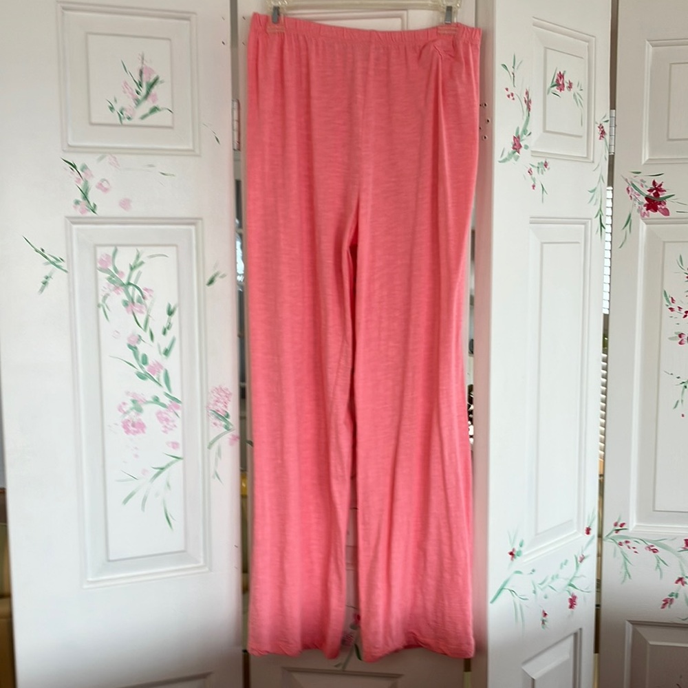 NWOT Fresh Produce Long Cotton Pants With Elastic Waist & Flared Bottom Medium
